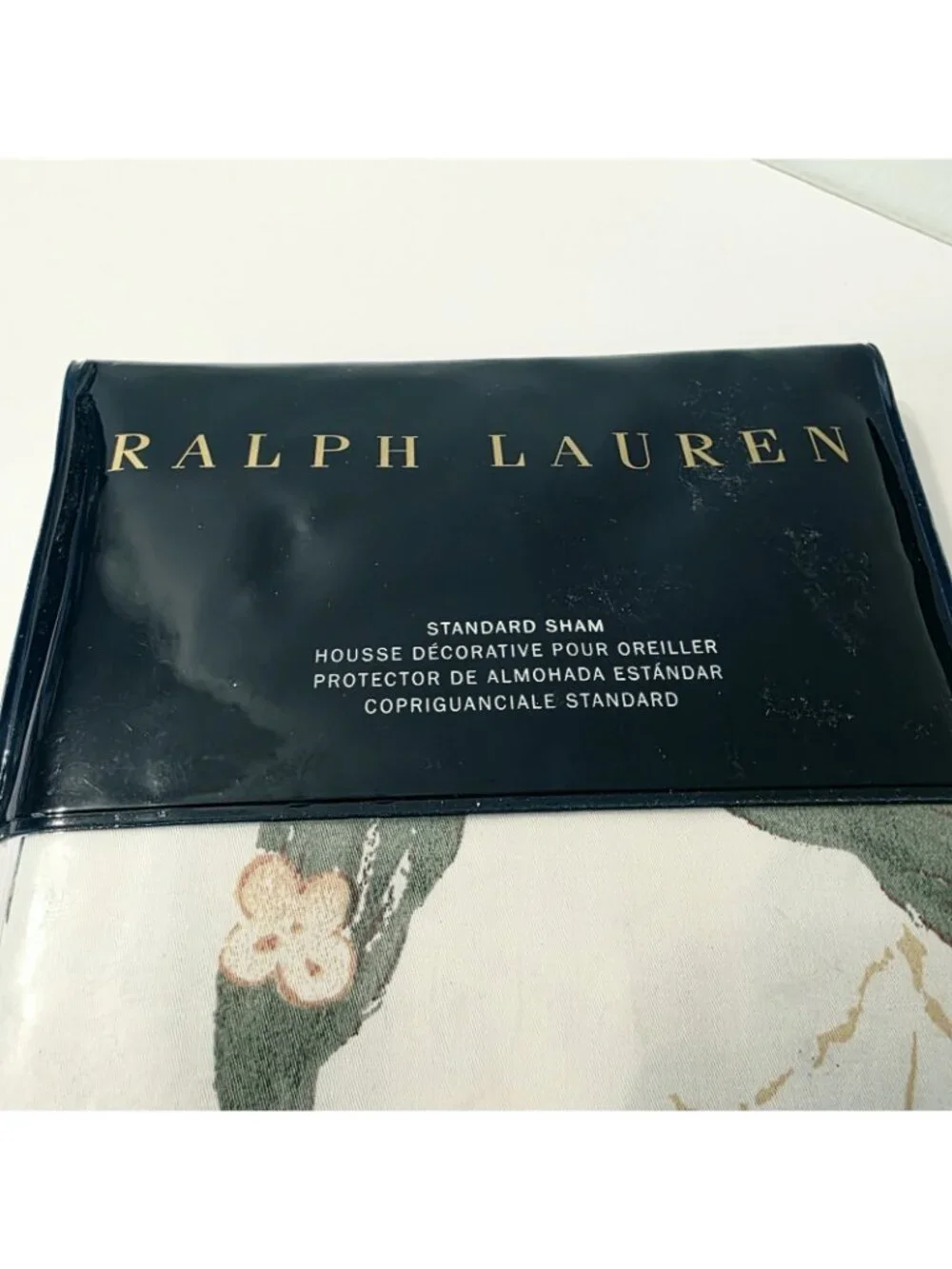 Ralph Lauren Olivia Josefina Floral Cream Standard Cotton Sham 20X28” Pillowcase